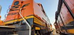 The Conductor Side Of BNSF 6111 A Recently Washed BNSF 25th Anniversary ES44AC Locomotive 